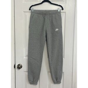 Nike Sportswear Club Fleece Men's Sweatpants Grey Joggers Elastic Waistband Sz S